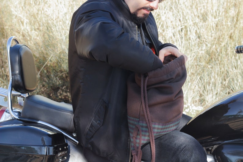 Brown backpack Hugo men backpack checkered backpack vegan backpack drawstring backpack unisex