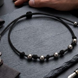 Bracelet en argent sterling 925 avec perles et nœuds de 3,5 mm
