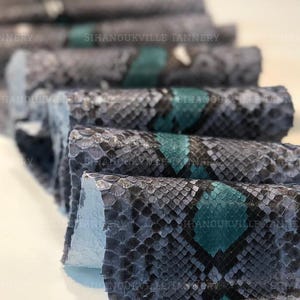 Genuine Python Skin for Craftsman Project, Gray Exotic Skin Ideal for Boutiques