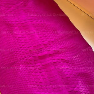 Purple Vibrant Fuchsia Borneo Python Skin, Genuine Exotic Skin for Craftsman Project