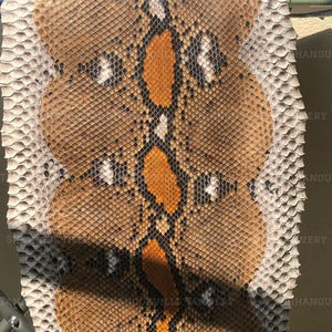 Brown Python Skin, Real Exotic Skin for Handcrafting