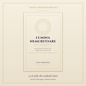 Lumina Nemuritoare - Romanian Spiritual Book PDF - multi panel wall art set hung in a room, mockup 1
