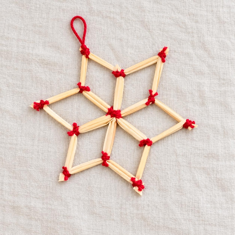 Star Using Straw Swedish Straw Star Tutorial, Scandinavian Christmas Ornament (PDF ...