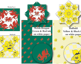 Welsh Daffodil Backing Papers and Teabag Sheets