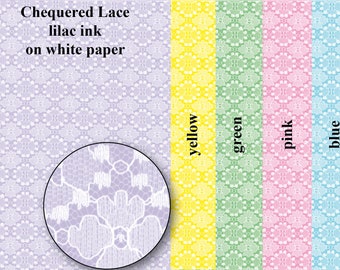 20 Chequered Lace Backing paper