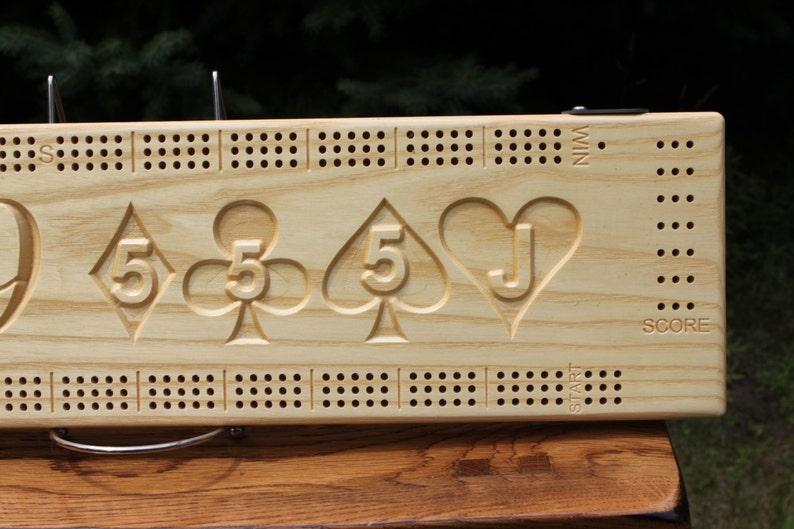 NASCAR Cribbage Board Made From White Ash