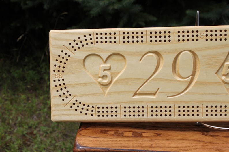 NASCAR Cribbage Board Made From White Ash