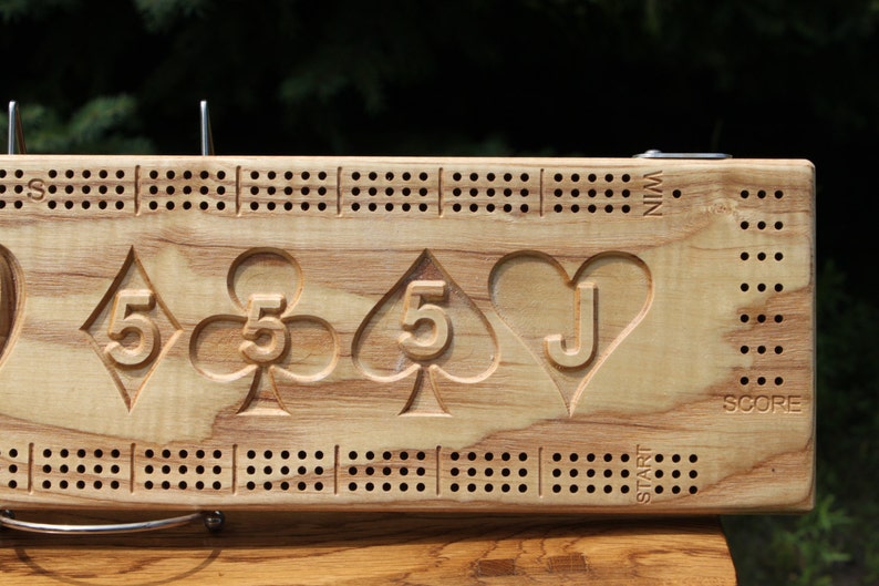 29 Hand Cribbage Board Made From Black Ash Etsy