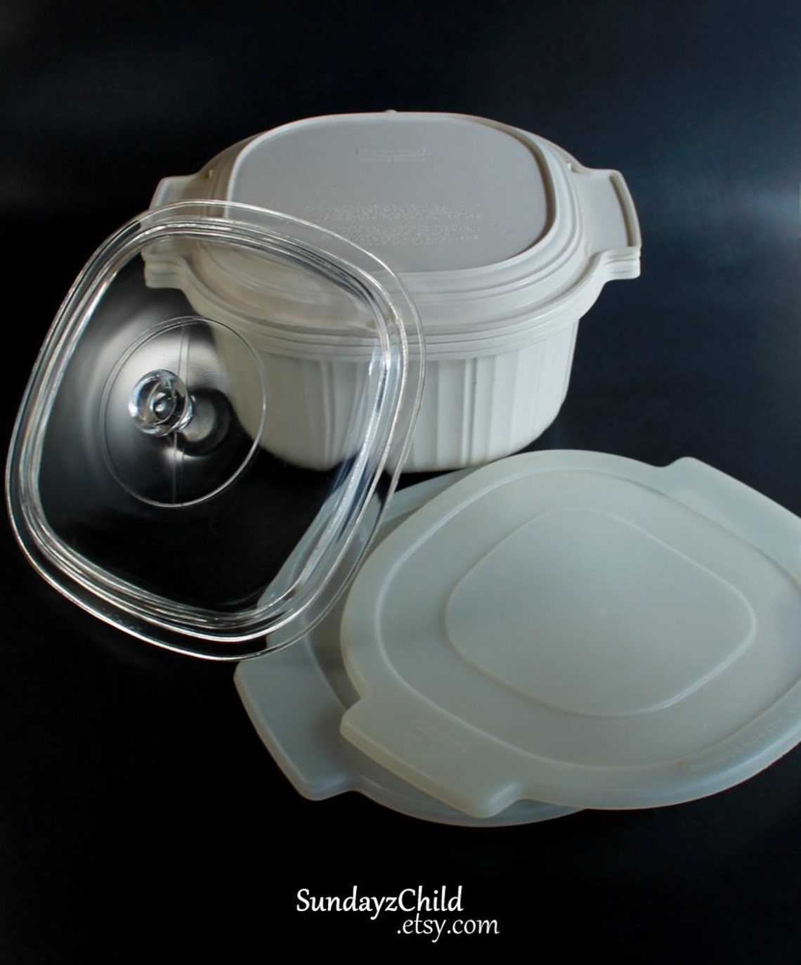 Rubbermaid Microwave Cookware 7 Piece Stackable 3 Qt & 1 | Etsy