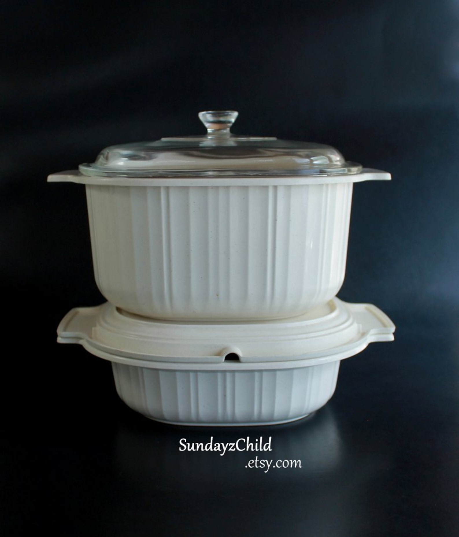 Rubbermaid Microwave Cookware 7 Piece Stackable 3 Qt & 1 Etsy