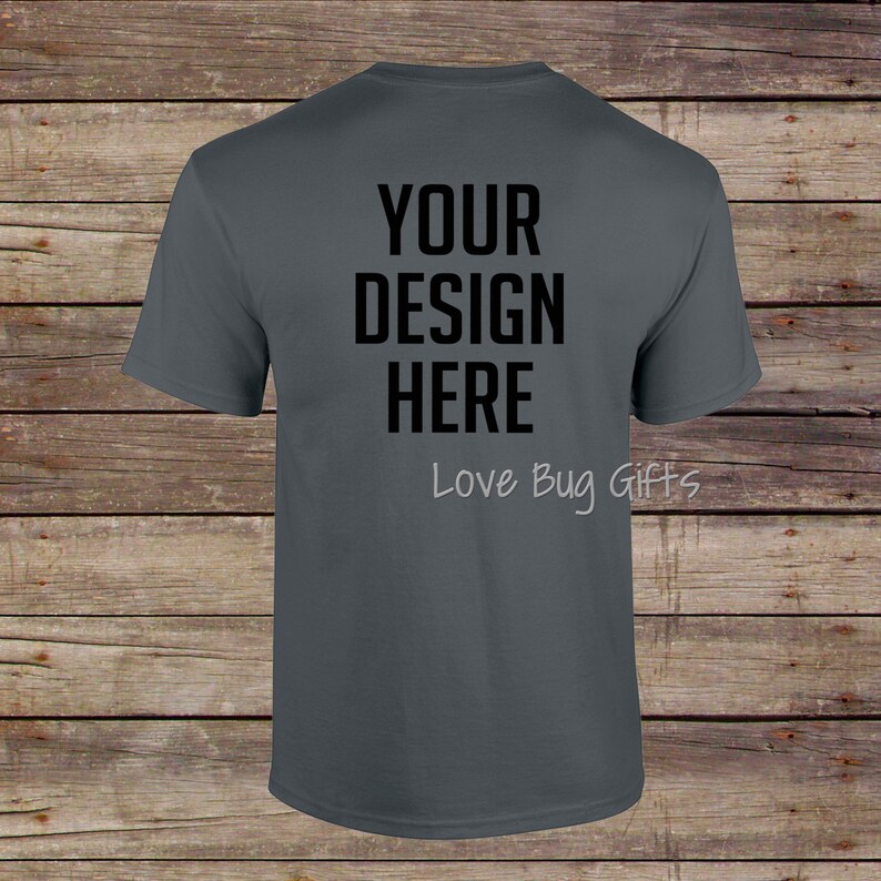 TShirt Mock Up Charcoal Gray Adult Unisex Short Sleeve | Etsy
