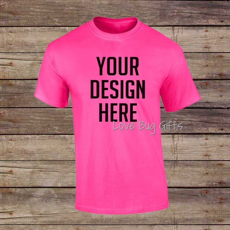 Tshirt Mock up Hot Pink Adult Unisex Short Sleeve Shirt | Etsy