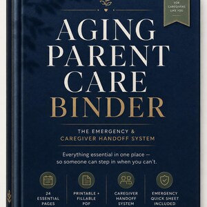 Vårdgivarplanerare för åldrande föräldrar – Utskrivbar nödpärm, medicinsk och familjevårdsorganisatör i PDF-format bild 7