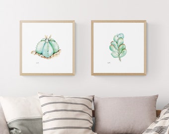 Aquarelle Painting Set • Botanical • Plants • Printable Art • Digital File • Wall Art