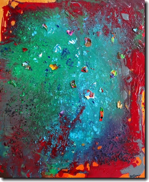 Abstract Acrylic Painting Mixed Media Modern Original Art Etsy