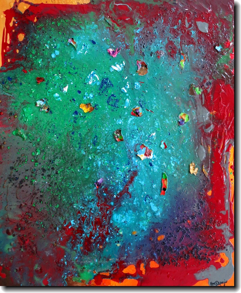 Abstract Acrylic Painting Mixed Media Modern Original Art Etsy