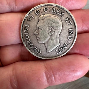 1943 Silver Canada 50 Cent Half Dollar Georgivs Vi D G Rex Et Ind