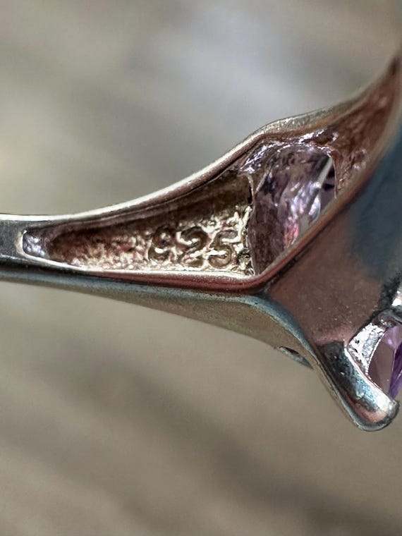 Sterling Silver Stackable Lavender Amethyst CZ Ma… - image 7