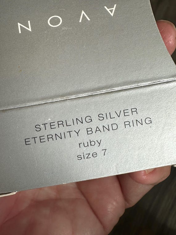 Sterling Silver Ruby Eternity Ring Allure of Silv… - image 6