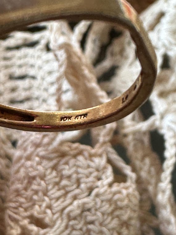 Marquise Ruby 10k Solid Gold Ring size 7 Genuine … - image 5