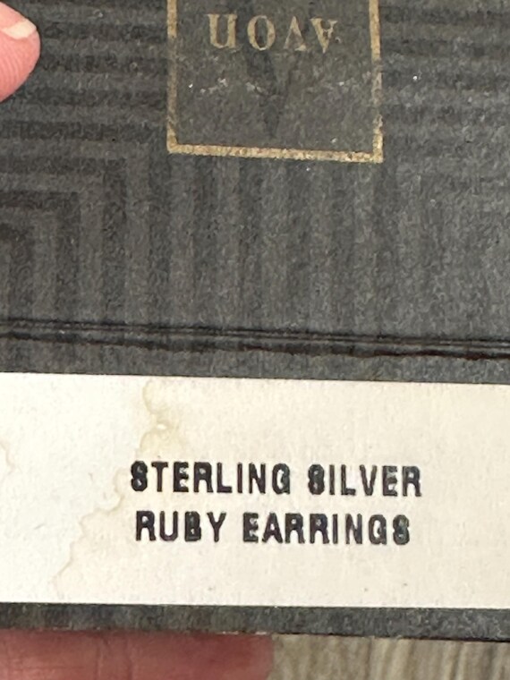 Silver Sterling Genuine Ruby Dangle Earrings Infi… - image 4
