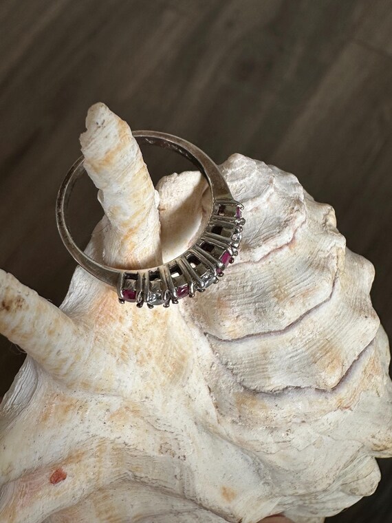 Sterling Silver Ruby Eternity Ring Allure of Silv… - image 3