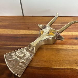 Vintage Brass Longhorn - Etsy