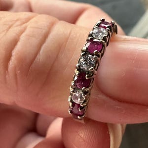 Sterling Silver Ruby Eternity Ring Allure of Silver