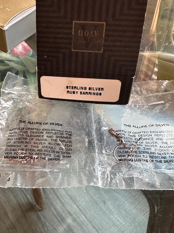 Silver Sterling Genuine Ruby Dangle Earrings Infi… - image 6