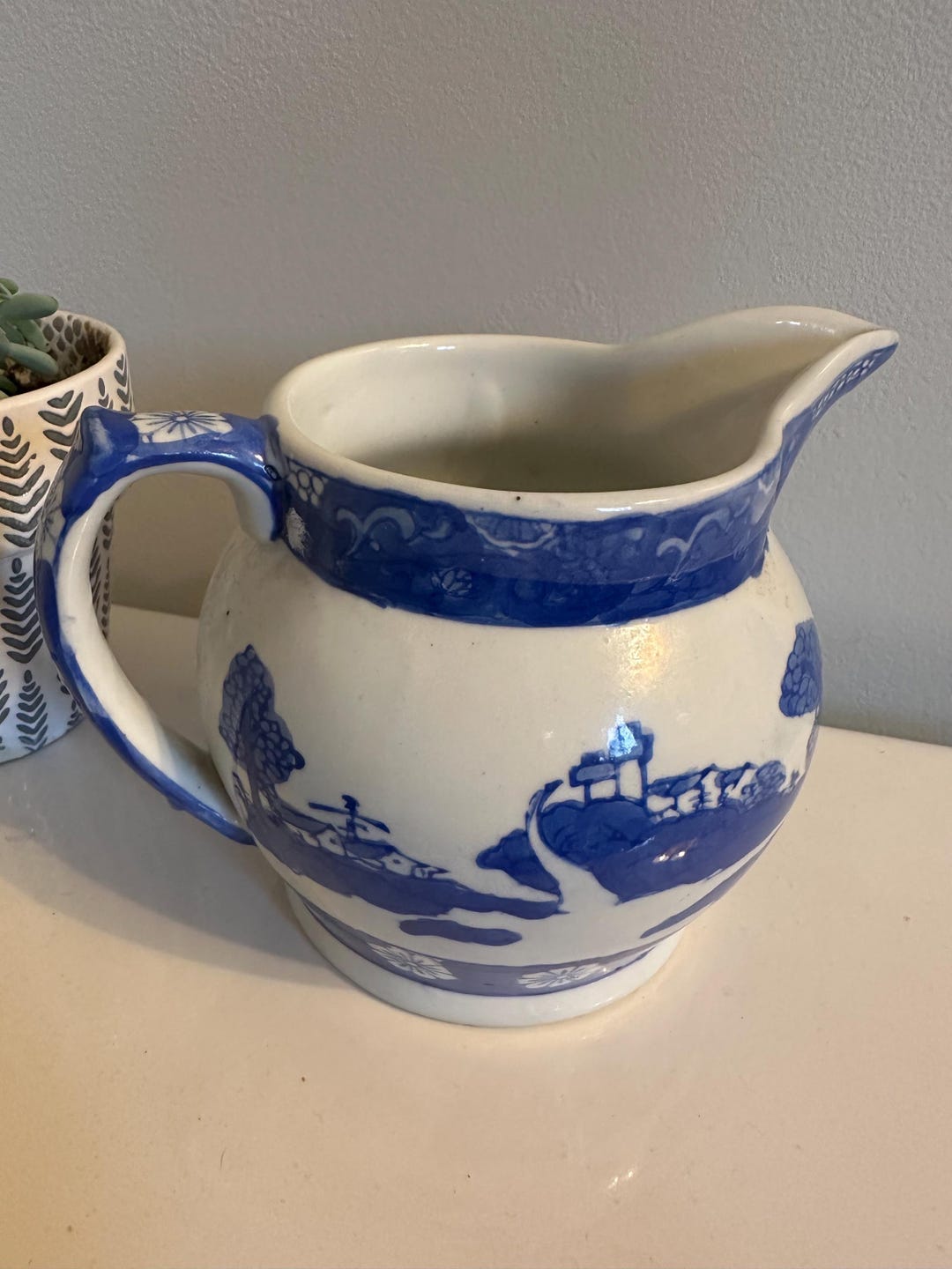 Canton Collection Milk Pitcher the Canton Collection Two’s Company White Blue Pottery - Etsy