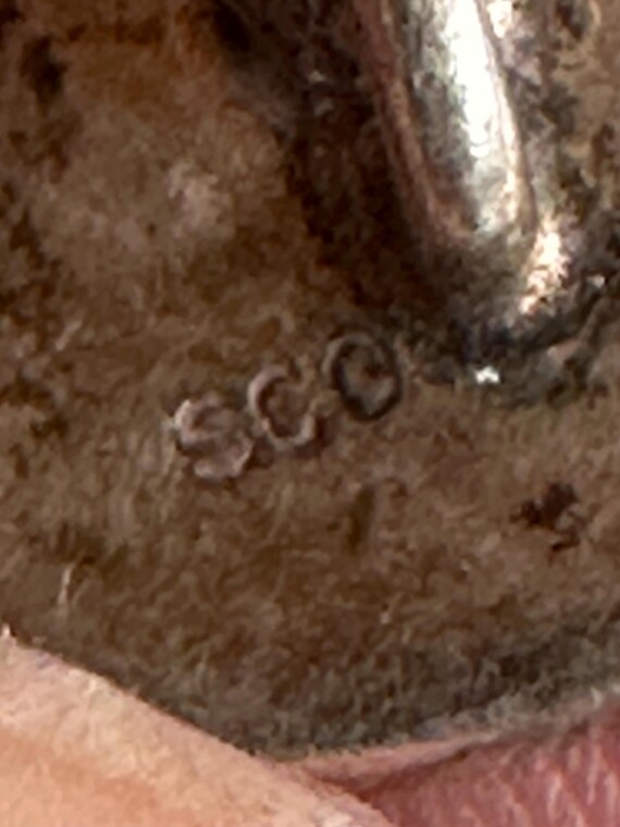 Solid Silver cufflinks Rope Border Celtic Long Sh… - image 7