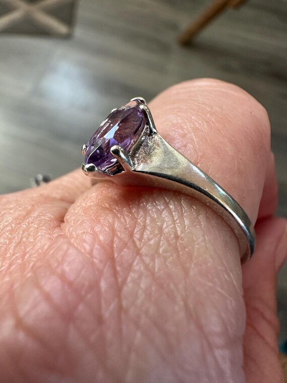 Sterling Silver Stackable Lavender Amethyst CZ Ma… - image 8