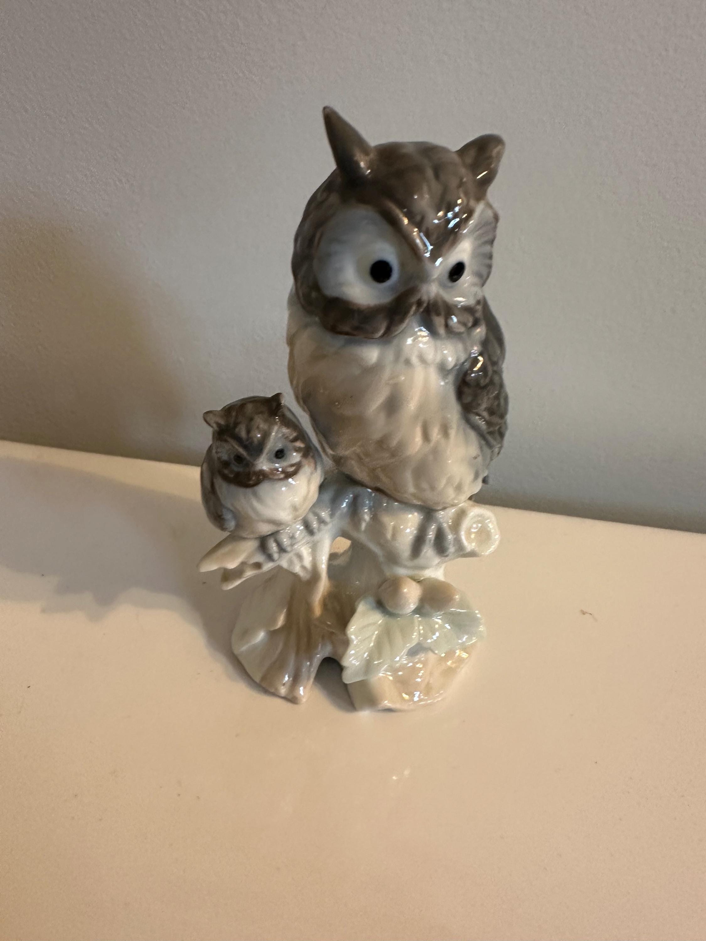 Otagiri Owl on a Branch Figurine
