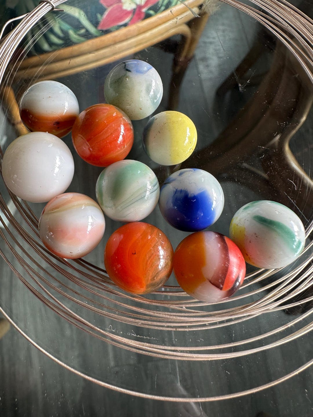 11 Akro Agate Peltier Spiral Marbles (1 Uranium Marble) - Etsy