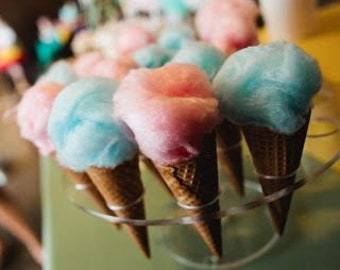 24 Cotton Candy Ice Crean Cone Favors