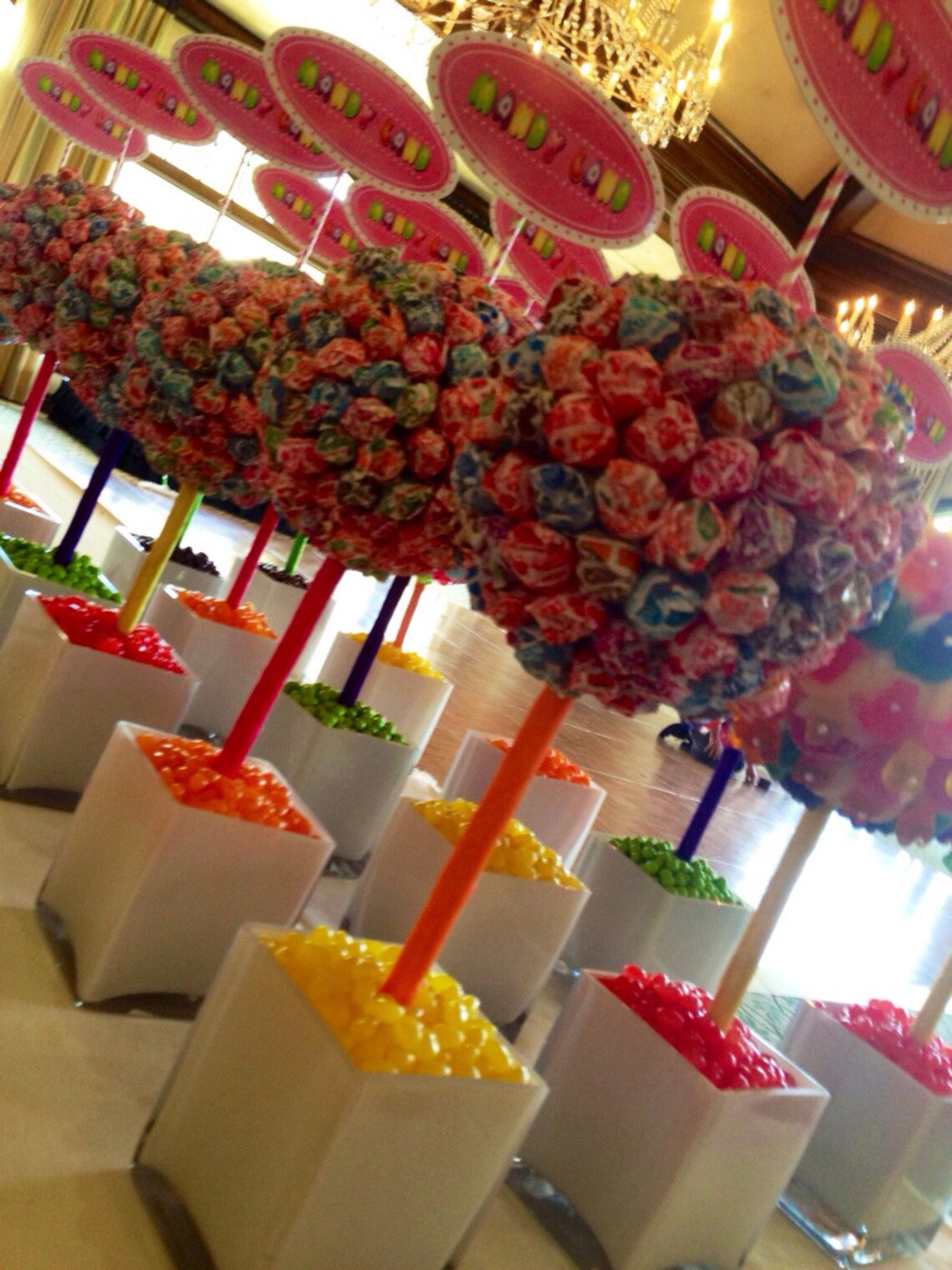 Rainbow Dum Dum Gum Ball Candy Land Centerpiece Topiary Candy Etsy
