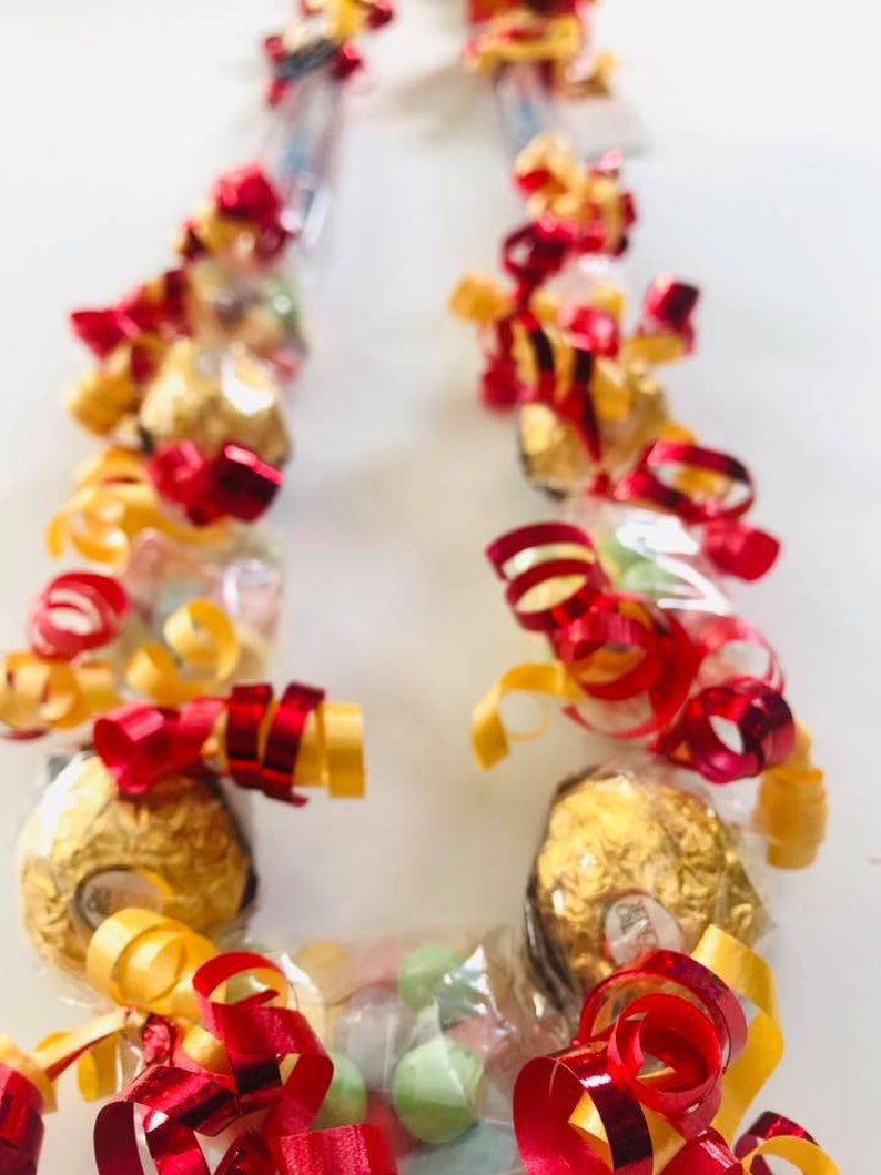 Large Custom Candy Lei Necklaces Graduation Promotion Gifts 1 Lei image 2