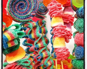 24 Sweet Sticks Kandy Kabobs Rainbow Party Favors  (24 pieces)