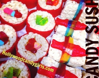 Rice Krispy Treat Candy Sushi, Sashimi Asian Favors, Ninja Party Gifts, Mitzvahs, Candy Land Party, Wonka, Karate, Japanese, Theme, Party,