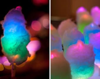 24 Glow in the dark Cotton Candy Pre Made Favors - neon, colorful