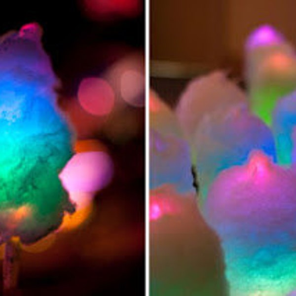 18 Glow in the dark Cotton Candy Pre Made Favors - neon, colorful