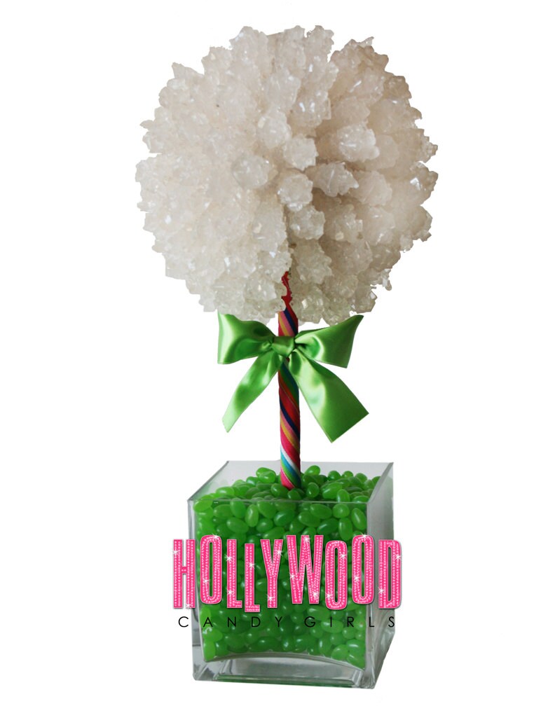 Green Rock Candy Centerpiece Topiary Tree Candy Buffet Decor Etsy