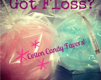 25 Cotton Candy Lollipops/ Packaged Favors, Cotton Candy Favors