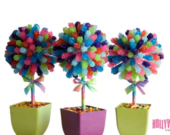 Rock Candy Centerpiece Topiary - Rainbow