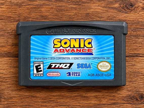 Sonic Advance GBA Cartridge, Retro Platformer, Like New Condition