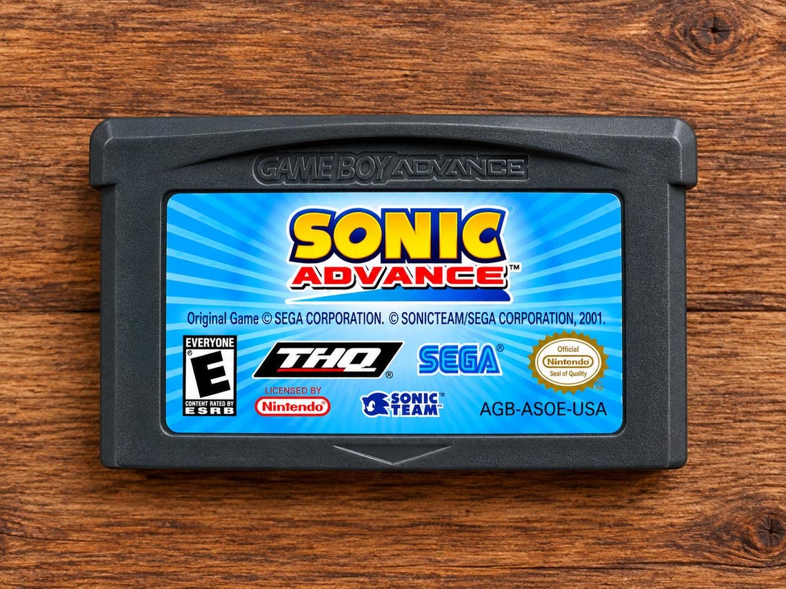 Sonic Advance GBA Cartridge, Retro Platformer, Like New Condition, photo 2 of 2