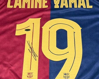 ラミーヌ・ヤマル #19 FCバルセロナ直筆サイン入りサッカージャージ