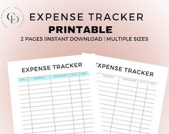Ausgaben-Tracker zum Ausdrucken, Ausgaben-Tracker, Transaktions-Tracker, Geschäftsausgaben-Tracker, Ausgabenvorlage, druckbare Ausgaben-Tracker