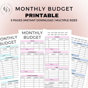 Monthly budget printable, Monthly budget tracker, Paycheck budget template, Budget tracker sheet, Monthly income and expense
