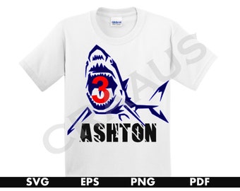 Download Shark Birthday Svg Etsy